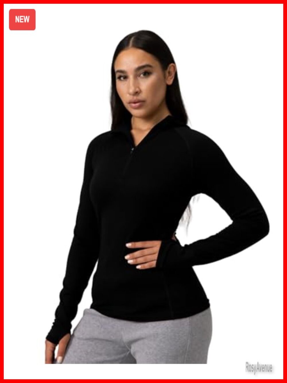 Merino Wool Hoodie Quarter Zip Base Layer Midweight Thermal Long Sleeve